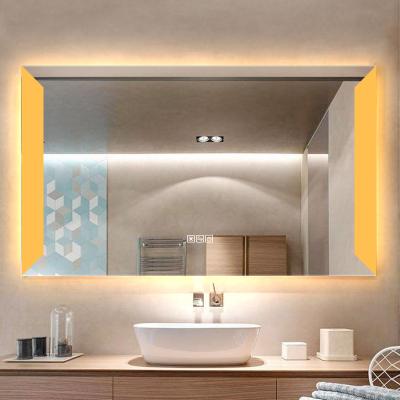 China Smart Bright Home Normal Copper Silver Mirror 4MM Led Backlit Silver Bathroom Mirror for sale