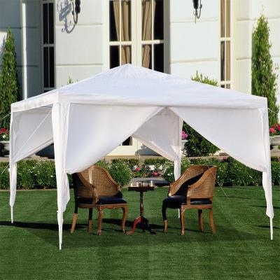 China 100% Waterproof Pergola Sun Shade Sale 3x3 Pe White Pops Up Waterproof Gazebo Canopy Pergola For Custom Outdoor Frame Wedding Grill BBQ Patio Garden Gazebos metal for sale