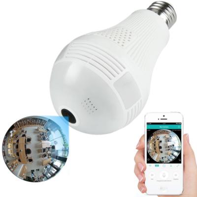 China 960p Hidden Bulb Camera Remote Control WiFi Spy Light Bulb Camera Bulb Lamp Built-in Siren Camera For Home Security for sale