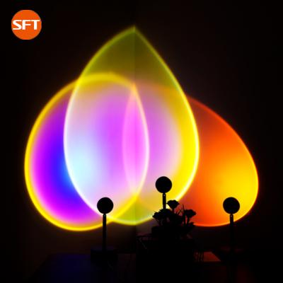 China Nordic modern luxury living room bedroom sunset projection LED RGB floor lamp bedside table corner lamp for sale