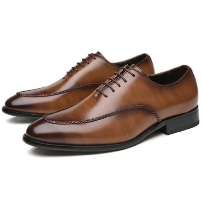 China OEM Lightweight Men Leather Trim Shoes Elegant Derby Moccasins Formal Oxford Business Lace Up Shoes for sale