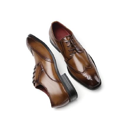 China Wholesale Handmade Stylish Breathable Office Shoes Mens Party Wear Genuine Leather Man Wedding Oxford Brogue Loafer for sale