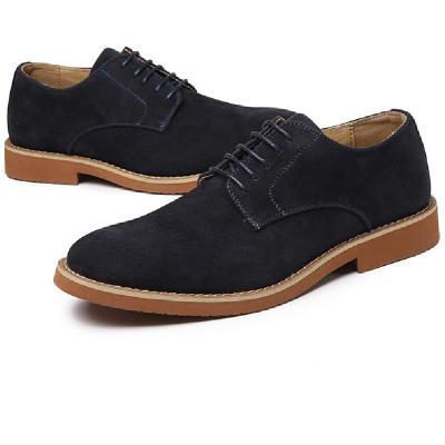 China Factory Wholesale OEM LOGO Style Big Size British Formal Suede Breathable Elegant Leather Men Office Shoes for sale