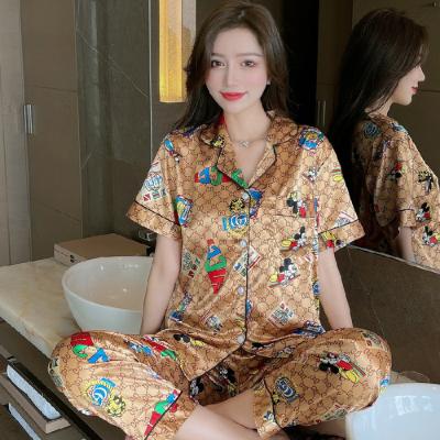 China 2022 High Quality Oversized Women's Pajamas Sets 2022 High Quality Women's Black Elegant Custom Pajamas Sleepwear Homewear QUICK DRY 2 for sale