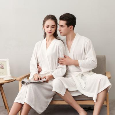 China Wholesale QUICK DRY custom women's bathrobes cotton.100% cotton waffle white bathrobe for sale