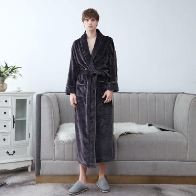 China Thermal Plus Size Flannel Mens Sleepwear Plush Couples Winter Night Wear for sale