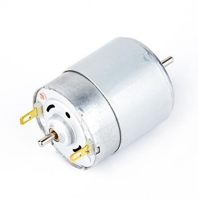 China Other micro direct wind 12V Rs-365 micro dc motor double shaft large output direct micro dc motor hair dryer manufactor for sale