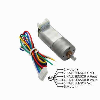 China Unwaterpoof 20mm GM20-130 Miniature DC Gear Box Reduction Motor With Coded Velocimeter Motor for sale