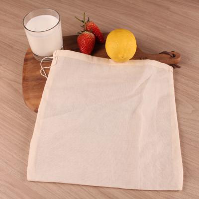 China food & Beverage factory BOSI free samples 30cm x 30cm 100% cotton gauze bags for straining almond milk for sale