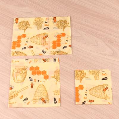 China Bosi GOTS Organic Food Storage Nature Beeswax Wrap For Sandwich Cloth Food Eco Friendly Covers For Bread Cheese Sandwich Beeswax Wrap Square for sale