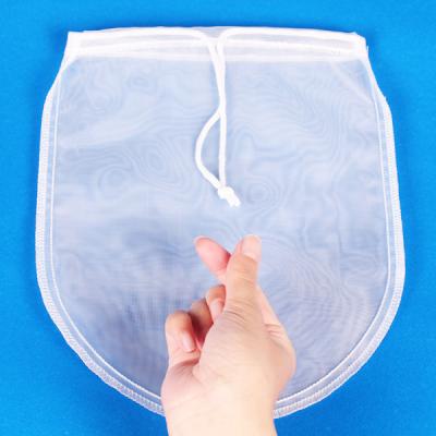 China food & Beverage Plant Food Grade 200 Micron U Shape Nut Milk Nylon Bag 23cm * 27cm Reusable Food Strainer Cold Brew Coffee Bag for sale