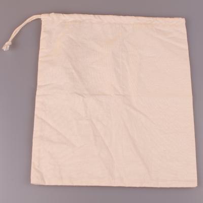 China Rope Handle Bosi Customized Tareweight Tag 100% Organic Cotton Muslin Product Bag Customized Organizing Bag For Laundry for sale