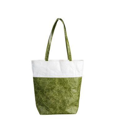 China Large Waterproof Dupont Tyvek Paper Waterproof Casual Tote Bag For Women With Interior Pockets And Zipper for sale