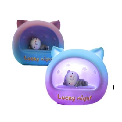 China New-designed Creative Gift Cats Lamps New Cat House Night Light For Kids Baby Bedroom Cute Bedside Decoration Led Night Lamp for sale