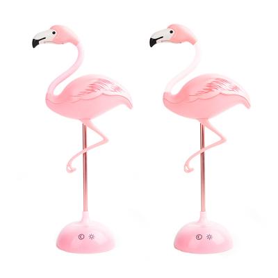 China Eco-friendly LED Flamingo Night Light Touch Reading Table Lamp for Kids USB Living Room Bedroom Decorative Light Fill Lighting for sale