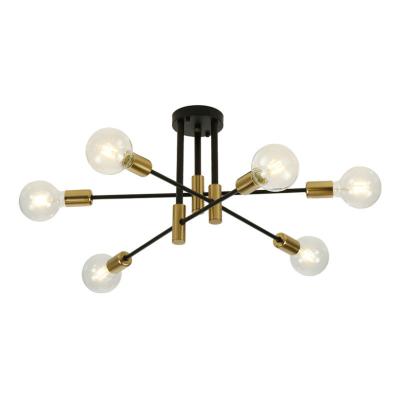 China Black E27 Edison Bulbs Indoor Light Fixtures Nordic Modern LED Ceiling Chandelier For Bedroom Living Room Lamp for sale