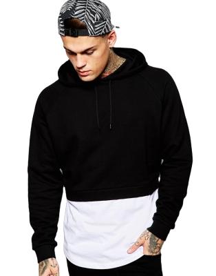 China Vintage Breathable White Drop Shoulder Men's French MI-LING Top Sweatshirts Terry Plain Oversize Cropped Hoodies for sale