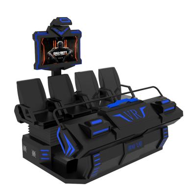 China Metal VR simulator rides 4 seats 9d vr game machine vr cinema motion chair pulling interactive games for kids for sale