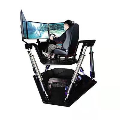 China Exciting metal 360 degree 6dof f1 vr racing simulator 3 screens driving vr simulator for vr amusement center for sale