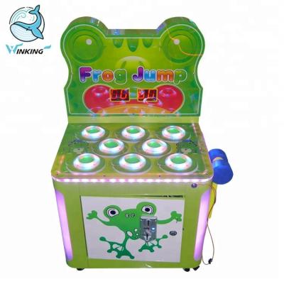 China Metal Beat-a-mole Coin Operated Frog Hitting Kids Arcade Machines Arcade Hammer Game Machine for sale