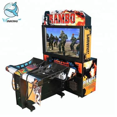 China Metal Coin Operated Amusement Gun Shooting Game Machine Rambo Video Electronic Arcade Machine for sale