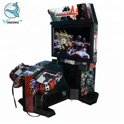 China Metal Coin Operated Electronic Video Machine BLINKING Arcade Home Of The Dead 4 Gun Shooting Simulator Game Machine for sale