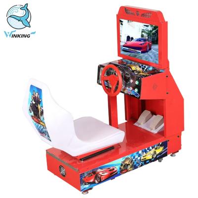 China BLINKING Metal Coin Operated Kids Outrun Race Driving Games Arcade Amusement Racing Simulator Machine For Kids for sale