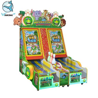 China WINDING Wooden View Adventure Kids Bowling Amusement Rolling Equipment Indoor Children Coin Operated Rolling Game Machine Electronic Rolling Game for sale