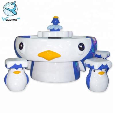 China Hot sale funny fiberglass lovely indoor fiberglass penguin kids sand table amusement game machine for sale