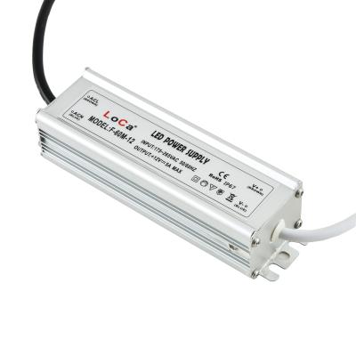 China LED Light 12 Volt 5 Amp Change Power Supply LED 60 Watt AC To DC Voltage Converter Transformerfor LED Strip for sale