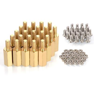 China Pan Hexagon Brass Bracket Cylinder+Screw+Nut For Raspberry Pi Series Small Computer Printed Circuit Board for sale