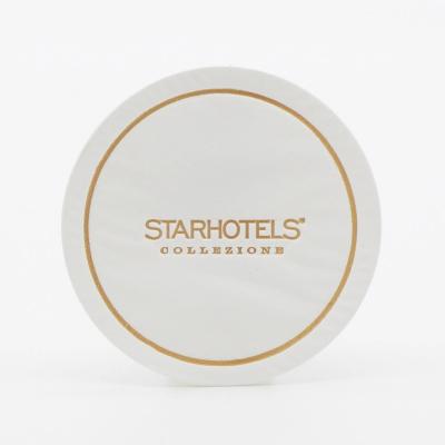 China MEDITERRANEAN SEA Hotel Disposable Paper Cup Coaster With Printing Logo for sale