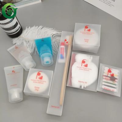 China Recyclable High Standard Hotel Amenities Guest Accessories Set In Pet Box Bundled for sale