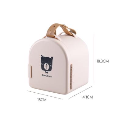 China New viable hot selling durable multi-functional ABS material easy to carry soft leather portable children's toys plastic storage box for sale