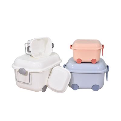 China Car Shaped Plastic Kids Toy Storage Box Container New Design Viable pp for sale