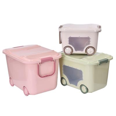 China Eco - Friendly Sustainable Bathroom Storage Stackable Toy Boxes , Plastic Household Goods Storage Box for sale