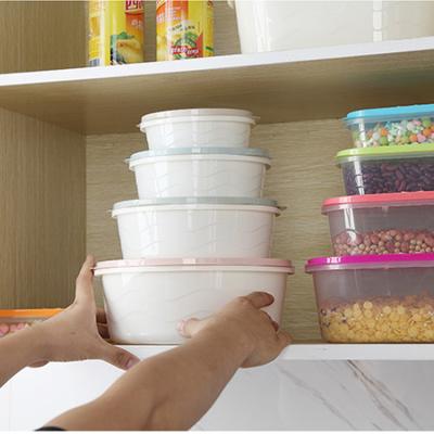 China Kitchen Food Storage Bowl Container Viable Microwavable Organizer, Plastic Food Storage Container With Lid for sale