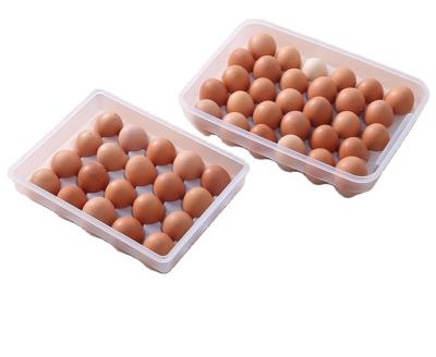 China High Quality Viable Food Grade Plastic Portable Household Organizer Case Holder Box Fridge Egg Container Plastic Storage Boxes for sale