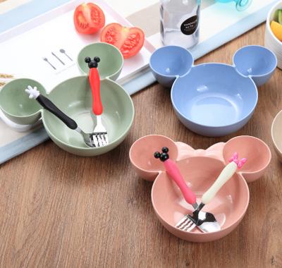 China Sustainable new design hot-selling Mickey housewares form children's three-piece tableware for sale