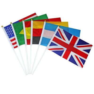 China Health Care Institute 2023 Mini Hand Holding Cheering Polyester Fiber Hot Selling Waving Flags For World All Countries for sale