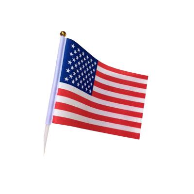 China Health Care Institutes Hot Sale Wholesale Products Cheap Customizable Small Flag 14x21cm USA Hand Flag for sale