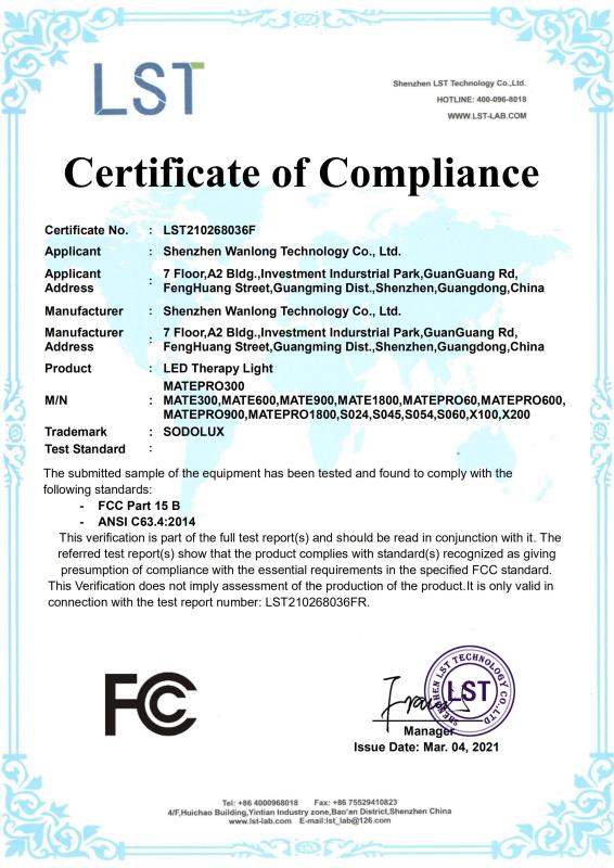 FCC - Shenzhen Wanlong Technology Co., Ltd.