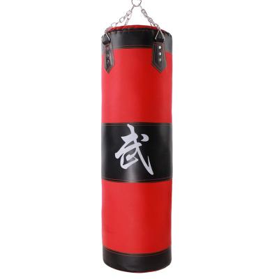 China Training Boxing Gym Customized PU Leather Heavy Punching Sandbag Boxing Hanging Boxing Bag For Kicks for sale