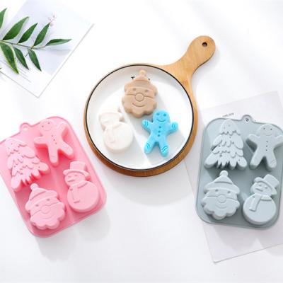 China Viable The New Cake Mold Silicon Baking Mold Silicone Christmas Chocolate DIY Molds Baking Tools for sale