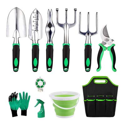 China 11 PCs Modern Mini Gardening Tool Set for Doing Gardening, Non-Slip Ergonomic Handle Tools, Durable Storage Tote Bag Bonsai Tools for sale