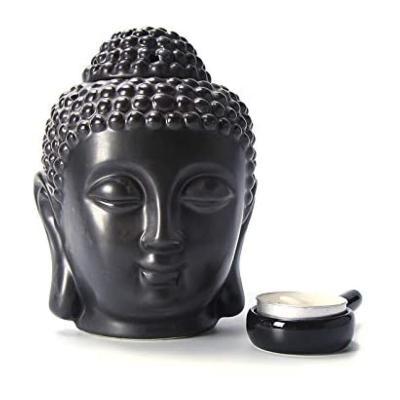 China FILE Buddha Head Candle Air Aromatherapy Furnace Essential Oil Candle Burner Ceramic Aroma Lamp Cooler Burner for sale