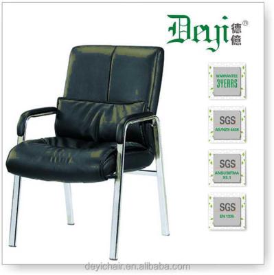 China Adjustable (Height) Chrome Leather Base 4 Leg Chair 613-D Conference Room Waiting Chair With Legs for sale