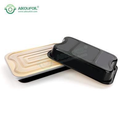 China Bakery Tray Aikou Food Grade Foil Plates for Aluminum Disposable Food Supply Containers for sale