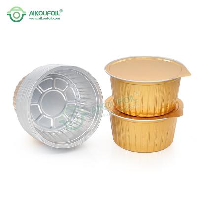 China Aikou Restaurant Hot Food Full Size Food Can Foil Pans With Lids Around Foil Container for sale