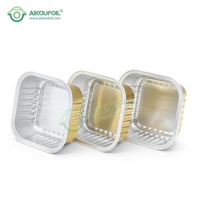 China Aikou Factory Supply Food Box Aluminum Foil Lid For Container Cup Container Aluminum Foil / With Lid For Food Packaging for sale